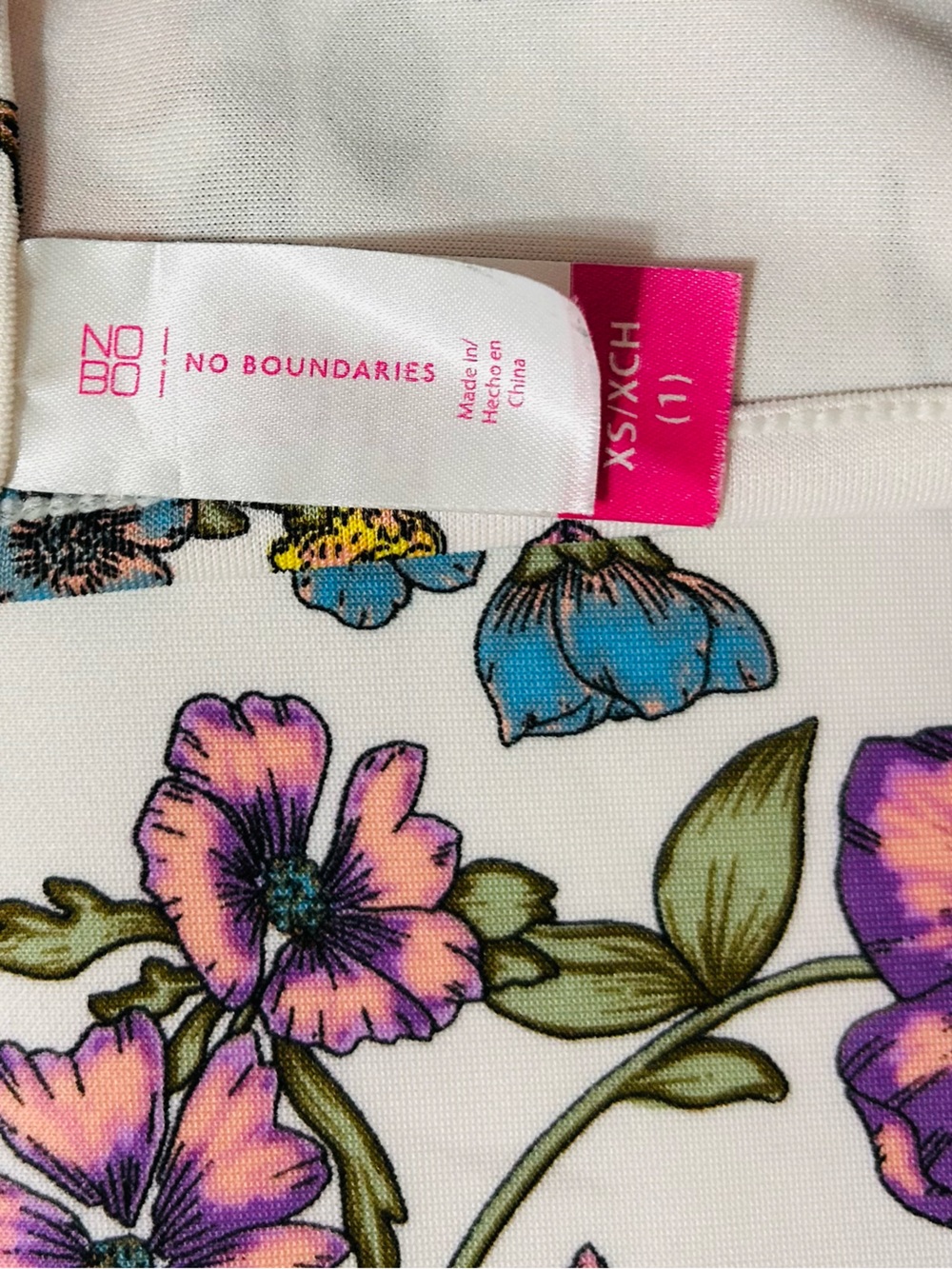 *NWOT 🌸Colorful Floral Halter Dress with Beautiful Purple, Blue & Orange Flowers - Picture 8 of 12
